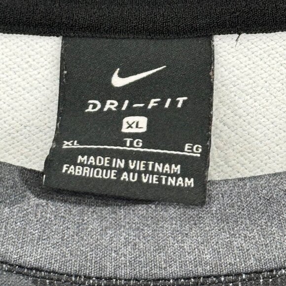 Nike Dri-Fit womens size XL Camo Print Long Sleeve Sweatshirt crop shirt gray - Picture 4 of 11